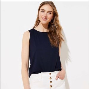 Loft navy blue tank top